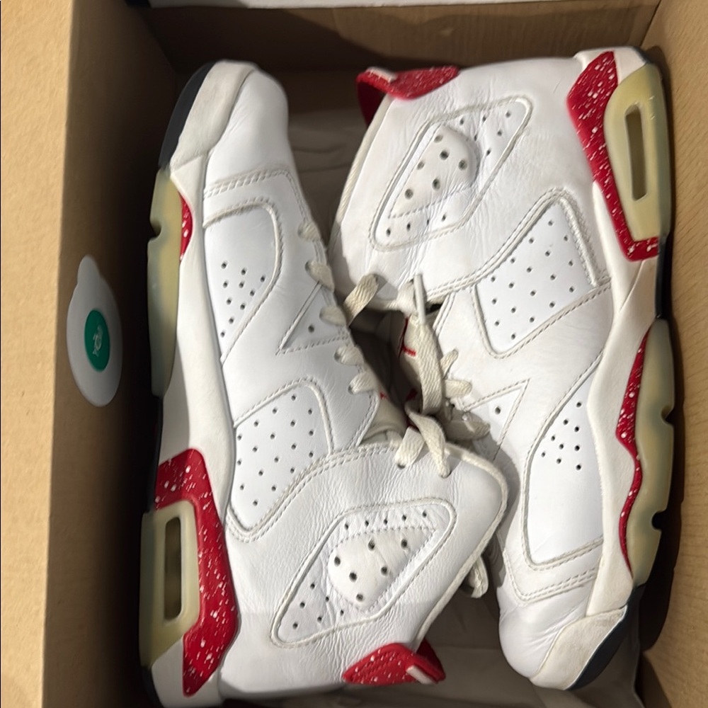 Kids White and Red Retro Jordan
